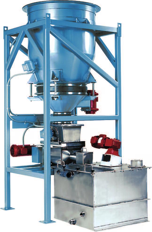 Models W-105 Volumetric Feeder Series with Accessories A Model W-105Z Feeder integrally mounted beneath an 80 cubic