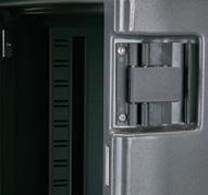transport. Door is lockable. F G Stainless Steel Hinge: For long term durability.