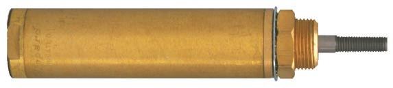 7/8 BORE BRASS HEAVY DUTY CYLINDER Consult factory for hydraulic applications 7SS-AR- Spring Extended Available Stroke Lengths: 2 4.