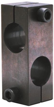 Offset extensions are provided through use of fixture and block mounting shafts of various