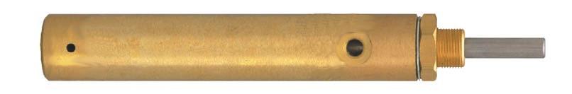 9/6 BORE BRASS HEAVY DUTY CYLINDER 9SS-AR- Spring Extended Available Stroke Lengths: 4 Exhaust.