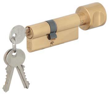 Master Key System system EM Features With 5 pin tumblers One side lock function One side thumbturn Supplied with 1 Double profile cylinder 3 keys 1 Fastening screw Length A Length B Length C Nickel