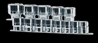 3/4" Drive Socket Sets Highly-polished chrome for appearance and durability Made from high-grade chrome vanadium steel Hardened