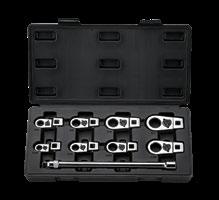 HAND TOOLS & STORAGE Ratcheting Box Combination Wrench Sets 15o offset on box end provides knuckle