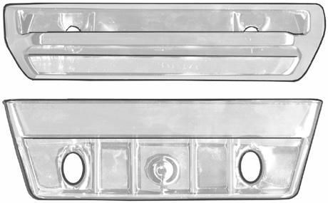 00 RCMO 435 1967-69 Plymouth Barracuda Chrome Only Right Strip - glovebox # 28223701 (2 left)...$64.