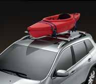 (1) This fully adjustable carrier with latching nylon straps securely holds one canoe and easily mounts to the Sport Utility Bars. (2) Hardware includes installation tool.