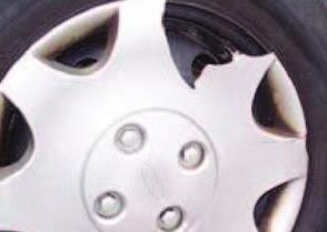 TYRE WEAR/WHEEL RIMS amaged wheel trims