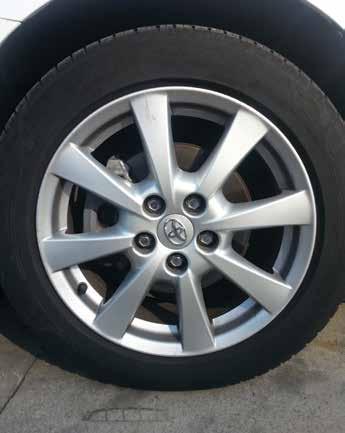 RIM AND TIRE DAMAGES Acceptable Damages Small scratches and scuffings due to daily operation on rim and