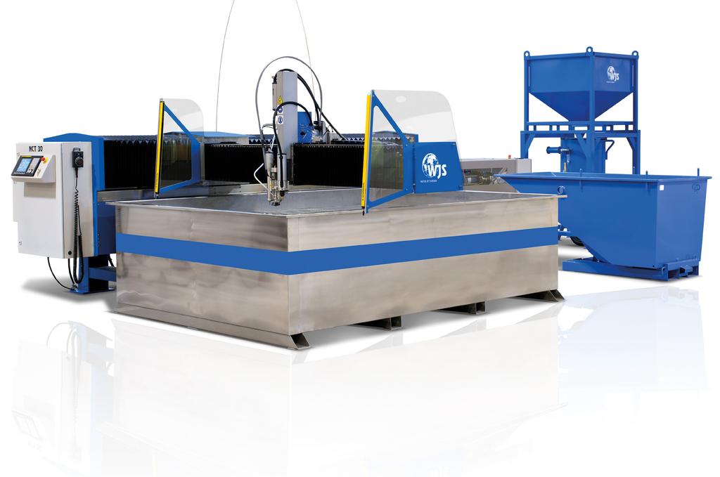 NCT ADVANCED MADE IN SWEDEN MODEL CUTTING AREA NCT 30 3000 x 2000 NCT 60 6000 x 2000 1 TON SAND TOWER FEEDING A PRESSURISED 400kg VESSEL HIGH PRECISION BALL SCREWS & LINEAR BEARINGS FANUC CNC CONTROL
