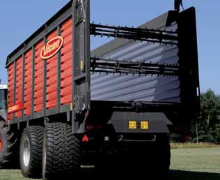 The Advantages High capacity transport wagons, ideal for transport of maize and grass silage. Loading volume of 40, 45, 50 and 55 m³.