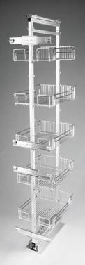 baskets height adjustable 1910-2110mm - 6 baskets maximum load capacity