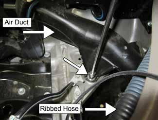 When installing the intake system, do not completely tighten the hose clamps or mounting
