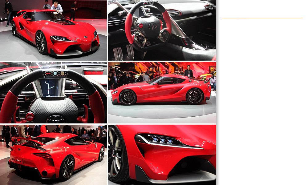 Toyota FT-1 - Designed for Playstation GT6 game, with downloads of the car available for the game on day of unveil - Points to a future Toyota sports car, possibly a Supra replacement Designed by