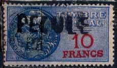 7.E.F. PECULE Initially, stamps of France were locally overprinted PÉCULE. These were mainly used in Gabon, but also in the French Congo.
