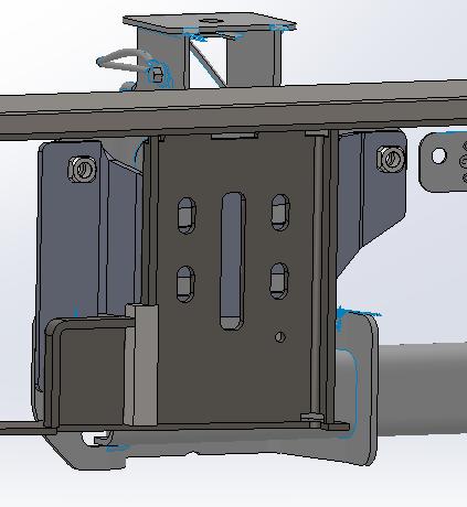 Figure 7b (stud plate loc.) 3. Level and align the bumper in relation to the truck bed. Fully tighten all fasteners. 4.