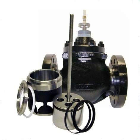 Mark E Globe series 1 thru 24 inch Single port, globe-style valve body with composition or metal seats. Balanced valve plug, with push down to close action. The E body is a flow down design.