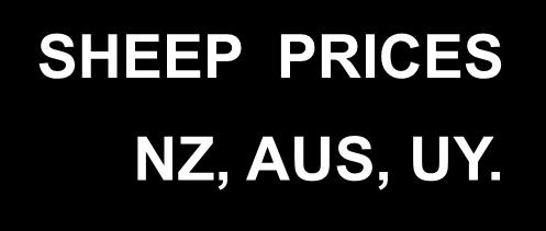 W O R L D M A R K E T SHEEP PRICES NZ, AUS, UY.