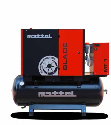 BLADE 4 5 7 11 Quietly Efficient and Robust When compared to other compressors the BLADE s very low rotational speed, a distinctive feature of a Mattei compressor, means more air, greater