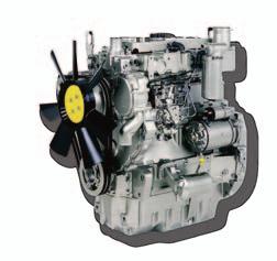 The Perkins 4 cylinders, 4.4 l Turbo 100 HP (74.5 kw) is an example of an engine which goes well with the MLT 627.