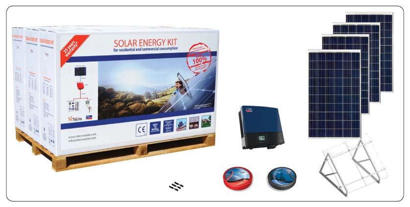 SOLAR ENERGY KIT MODEL: SISMA-CT20000 Introduction: SITECNO solar energy kit is on-grid PV system, a complete solution which generates electrical energy for self-consumption and feed surplus energy
