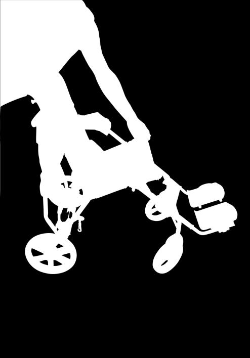 Negotiating the Curb or Single Step: Down - take the rear wheels to the edge of the curb, hold the handles firmly, use the chassis tipping support (see PIC) and tip the buggy slightly backwards, help