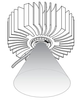 The function of a heat sink is to increase the surface area over which the heat can be dissipated. This lowers the thermal resistance. A passive heat sink works mainly by convection.