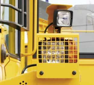 Headlight guards Protect the headlights, worklights, and turn signals from