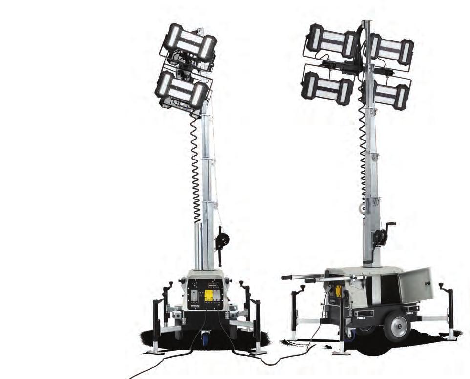 Light towers and carts are used to provide light for a variety of needs, including express airfreight handling operations, aircraft