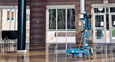 Their light weight and compact size make Genie aerial work platforms convenient to use in