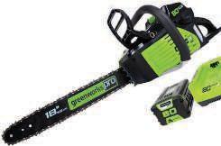5 Ah lithium-ion batteries and charger 705169 80V BRUSHLESS CORDLESS BLOWER 3-speed settings and variable speed control Quiet operation 125 mph/500 CFM 70 minute run time Weighs 8.9 lb. Includes 2.