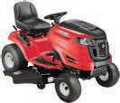 16" front and 23" rear wheels Mows in reverse 16" turning radius High-back seat 703832 46" LAWN
