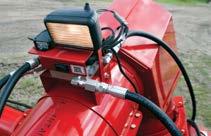 One light, located on the swing-away auger, provides light to the hopper and truck unloading area.