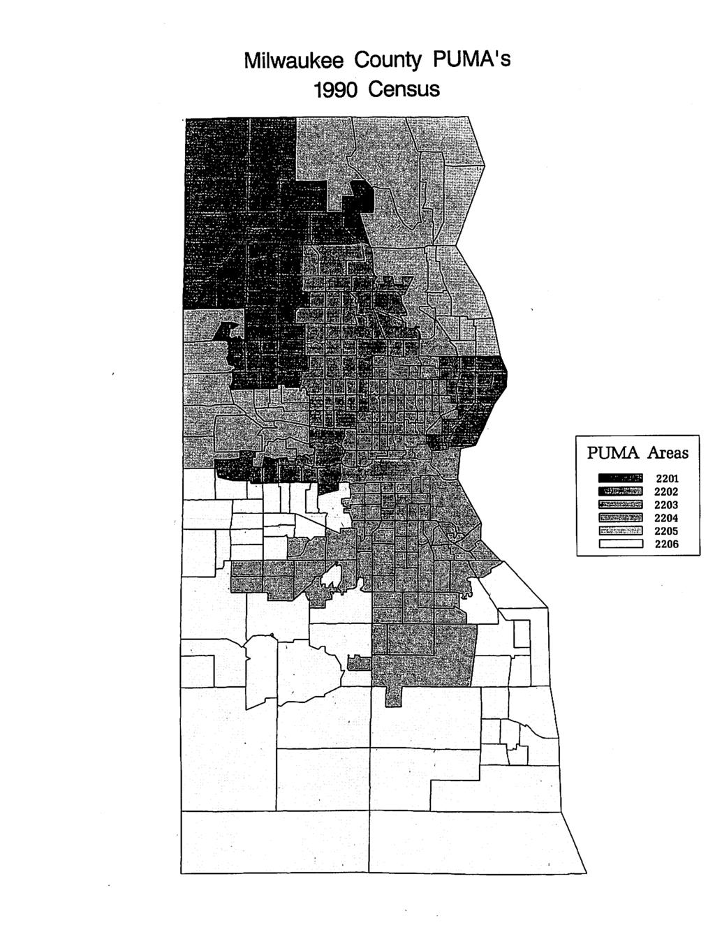 Milwaukee County PUMA's 1990 Census PUMA Areas i ;;';* 2201