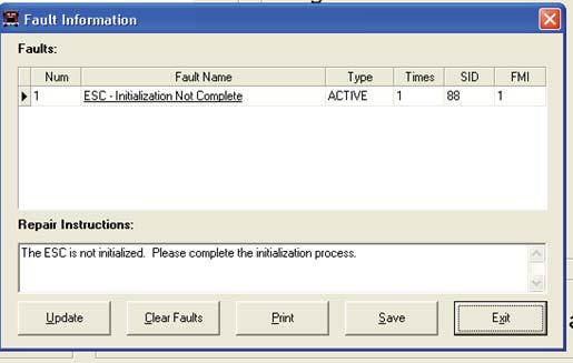 ESC Initialization Procedure After the SAS calibration is completed, use the following procedure to initialize the ESC. 1.