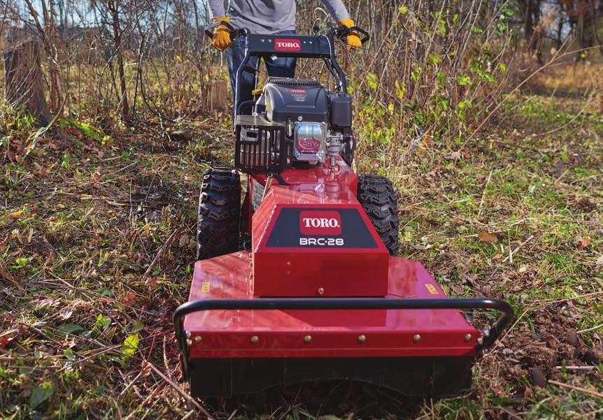 PERFORMANCE FOR EVEN THE TOUGHEST JOBS BRUSH CUTTER BRC-28 This versatile machine is ideal for the rental and landscape contractor industries, as performance, durability and usability are key