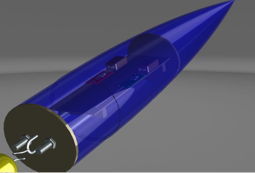 Nosecone 6 Ogive 5:1 shape Material: Fiberglass Houses nosecone electronics and hardware