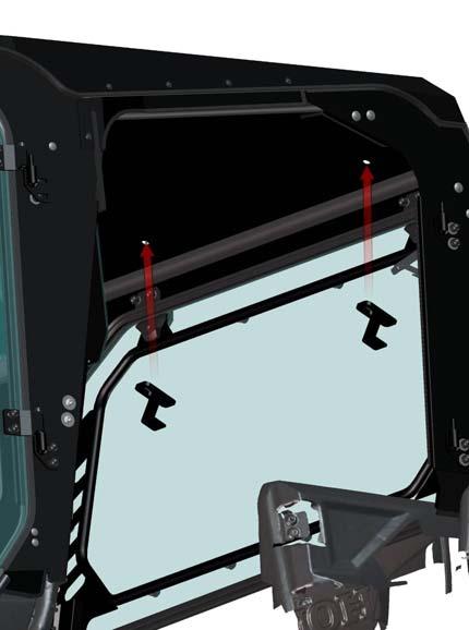 p. 19 of 24 3. REAR ROOF (cont d.) 3.4 Align the rear roof h bracket onto the roof and roll cage 3.
