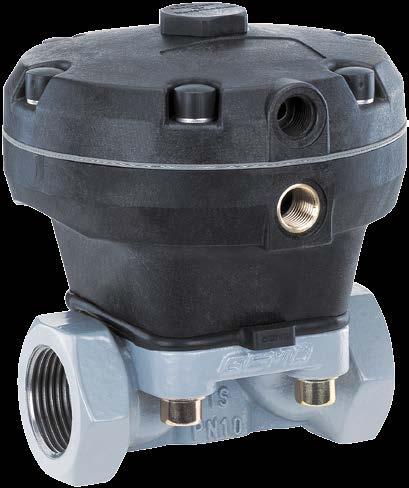 to particulate media Valve body and diaphragm available in various materials