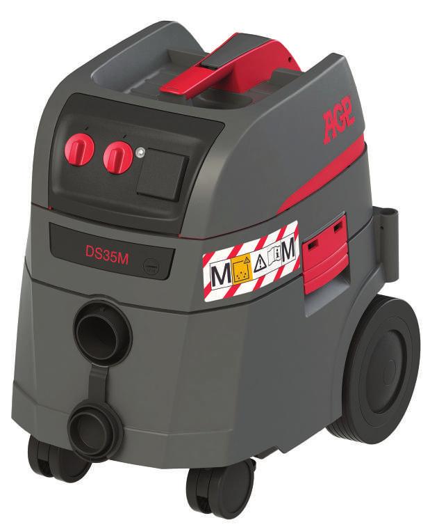 DS35M Vacuum Cleaners Dust class M. Automatic filter cleaning by magnetic pulse, an ideal wet and dry vacuum for multiple purpose use. Especially suited to very fine dusts.