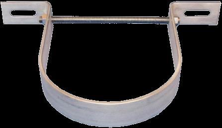 44 #47, #48, #49 Manhole Drop Pipe Clamp Finishes Materials Bare Metal Stainless Steel 304SS Designed for easy installation and support of manhole drop pipe.