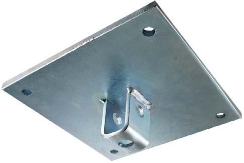 77 CONCRETE CLEVIS PLATE #167 3/8" through 1 3/4" Rod Carbon Steel Bare Metal Structural attachment to concrete ceiling where fexibility is desired. Specify rod size, figure number, name and finish.