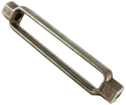 91 #68 Turnbuckle Finishes Materials Bare Metal, Zinc Plated, Hot Dipped Galvanized Carbon Steel, Stainless Steel 316SS Approvals Complies with MSS SP-58 and SP-69 (Type 13).