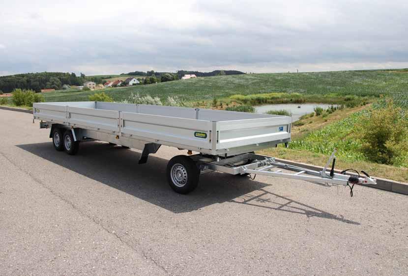 Turntable trailer type GDP Internal dimensions L x W x H Axles perm.