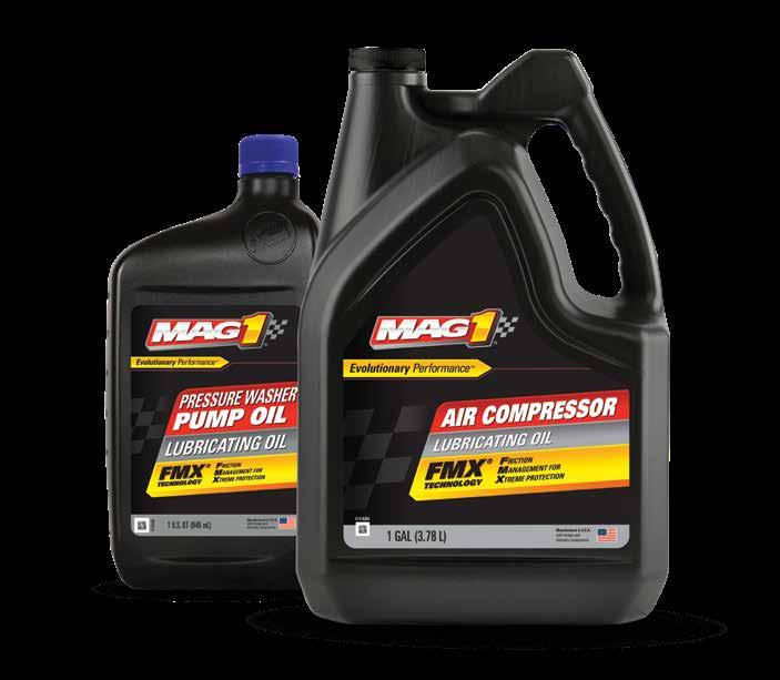SMALL ENGINE PACK SIZES Pressure Washer Oil 6/1 Quart 60694 12/16 Ounces 61165 Air Compressor Oil 3/1 Gallon 61166 OEMs continue to evolve small engine designs and operating conditions are becoming
