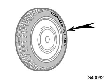 The compact spare tire can be used many times, if necessary. It has tread life of up to 4800 km (3000 miles) depending on road conditions and your driving habits.