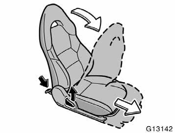 3. SEAT CUSHION ANGLE ADJUSTING KNOB Turn the knob either way.
