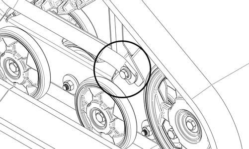 6. Pull the frame assembly straight out and away from the sprocket/main axle assembly. ATV-1162 ATV-1159 7.