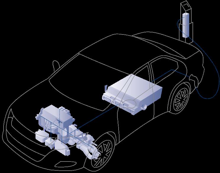 management system (BMS) adjusts the charging process through the combustion engine in a hybrid-electric vehicle or