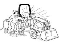 W-2003-0807 CORRECT Disconnecting or loosening any hydraulic tubeline, hose, fitting, component or a part failure can cause loader arms to drop.