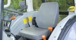 LINKAGE POSITION CONTROL LEVER 4WD LEVER ELECTRO HYDRAULIC PTO ENGAGEMENT SWITCH 360º VIEWS The wide front window on the cab offers excellent visibility, as do rear and